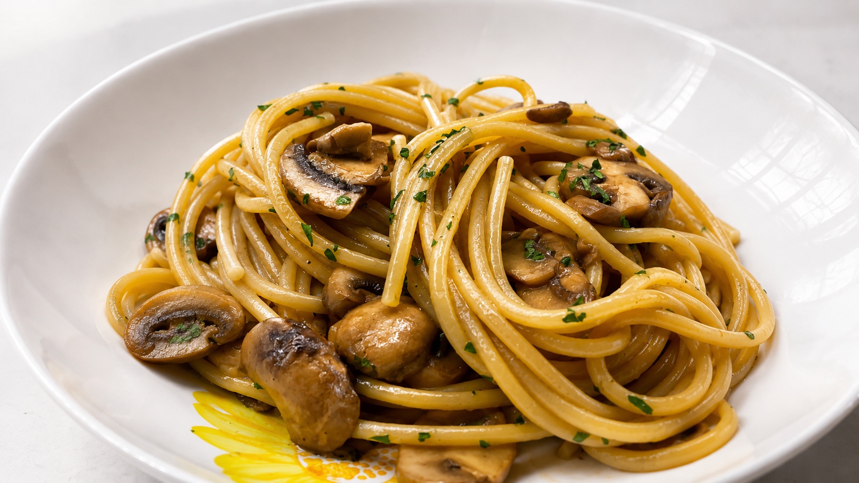 Wafū pasta: spaghetti conditi all'italiana ma con ingredienti giapponesi come nori e funghi.