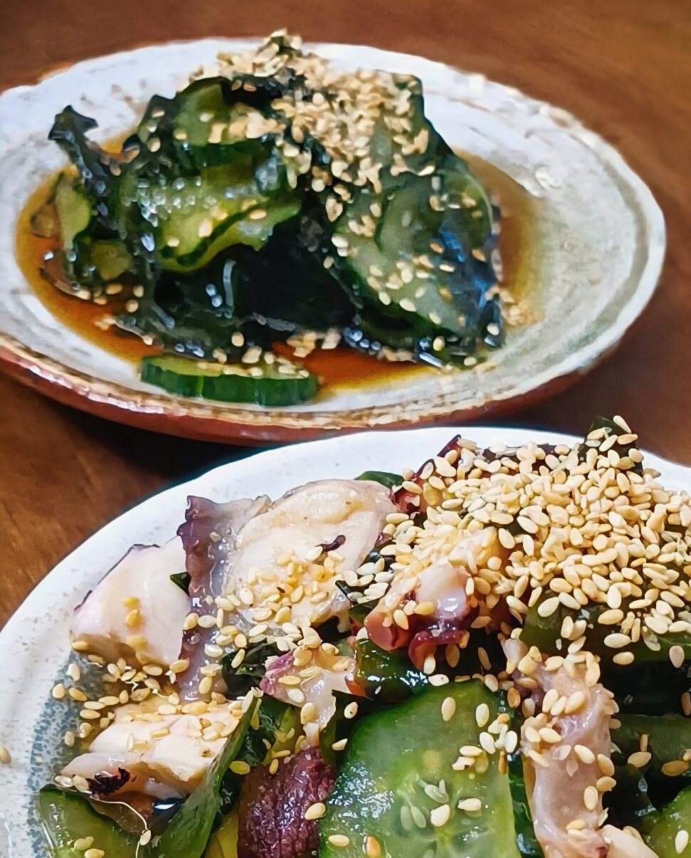 Sunomono di Cetrioli e Wakame (con variante al Polpo)